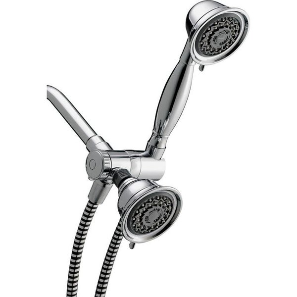 Waterpik PowerSpray Series VAT313E343DE Dual Shower Head System, 18 gpm, 6Spray Function VAT313E/343E